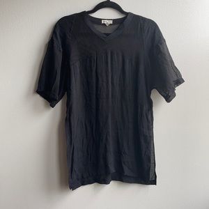 UO SIDE SLIT Mesh Black T shirt Size Xs